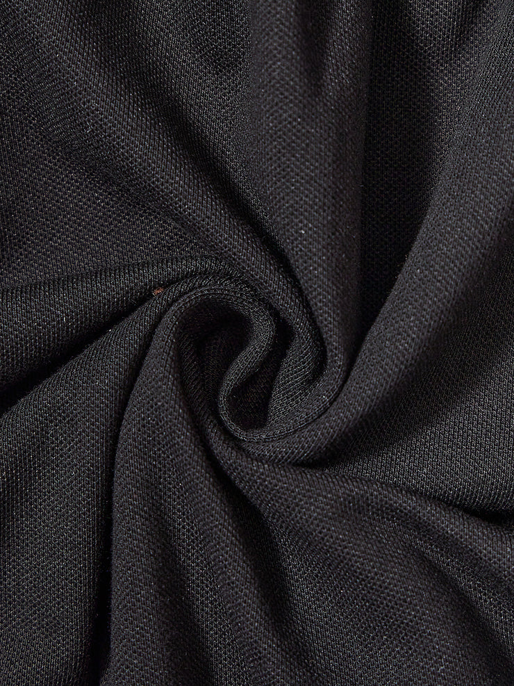 Stripe Rib Armhole Jumper - Black