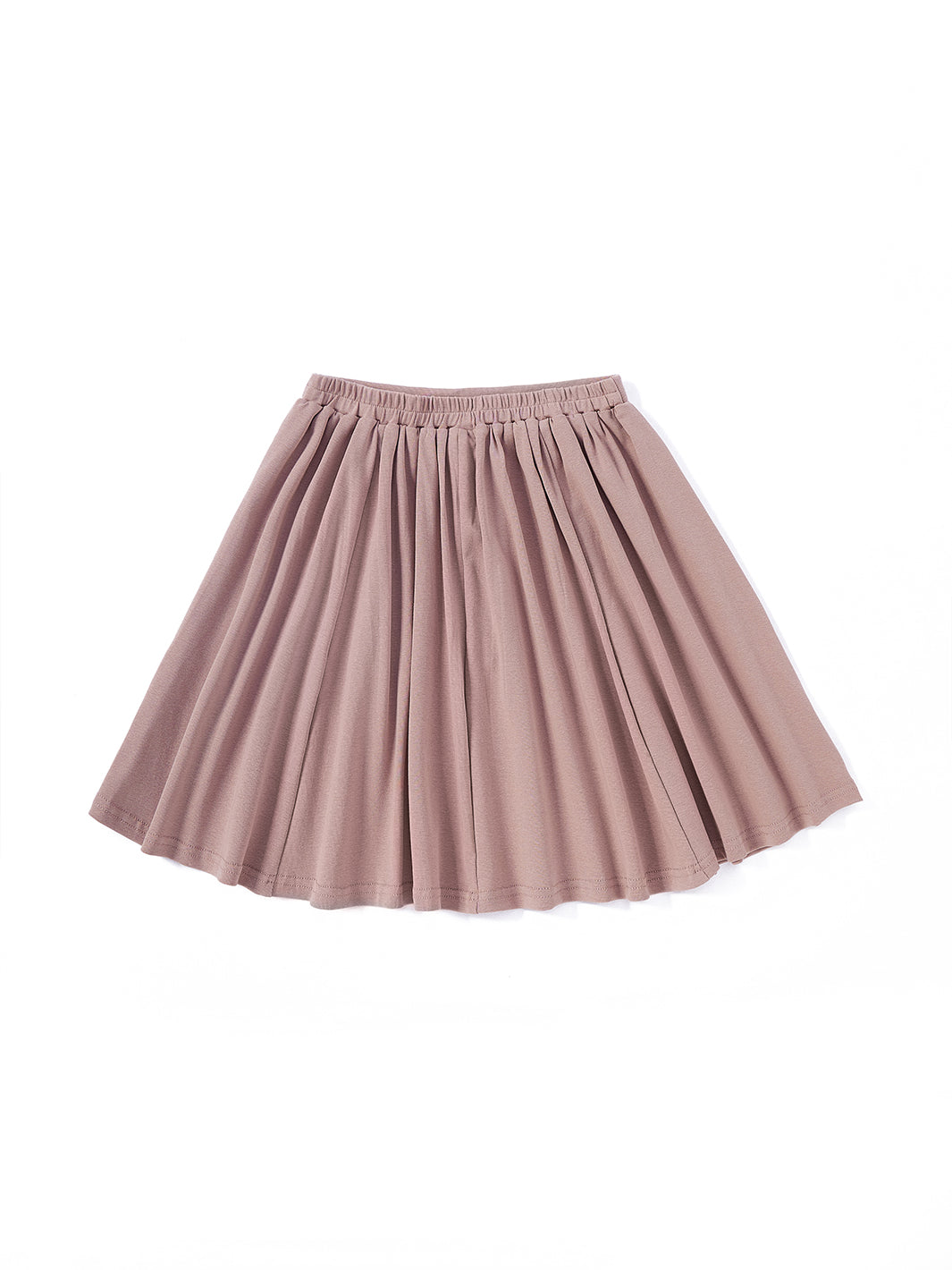 Basic Rib Flare Skirt - Taupe