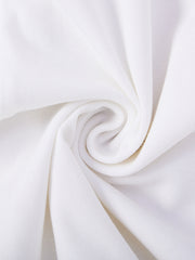 Basic Rib Flare Skirt - White
