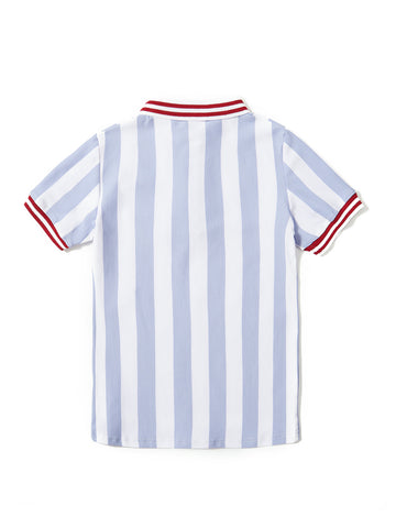 Wide Stripe Short Sleeve Polo