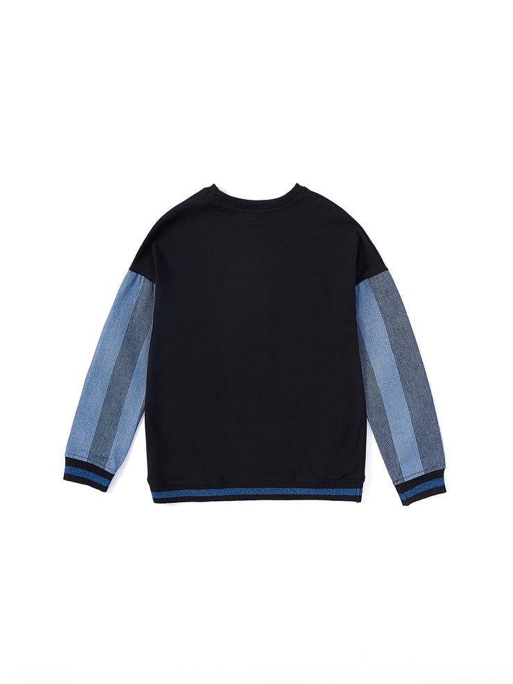 Stripe Sleeve Combo Top