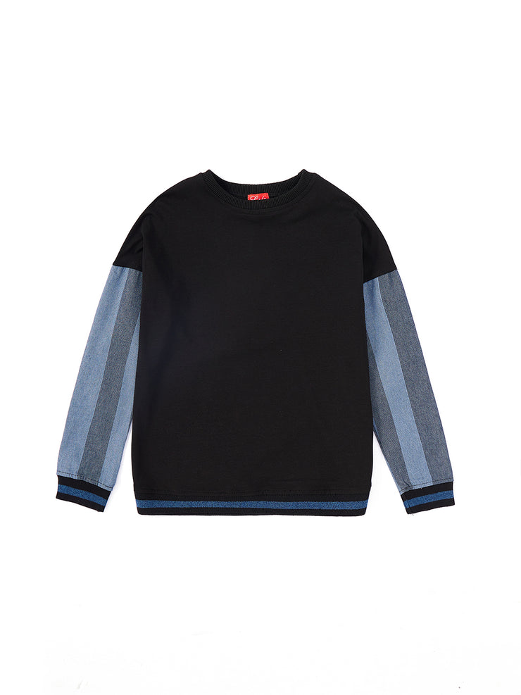 Stripe Sleeve Combo Top