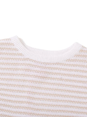 Uneven Stripe Long Sleeve Sweater
