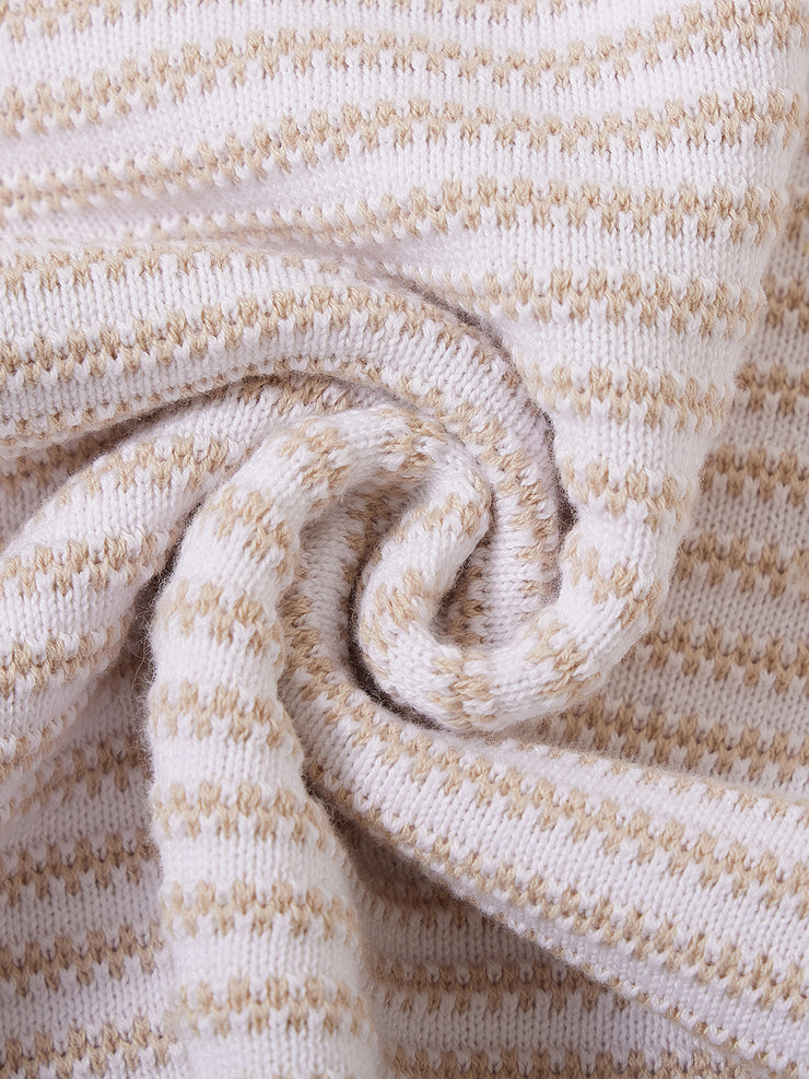 Uneven Stripe Long Sleeve Sweater