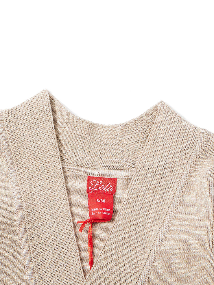 Cardigan V-neck Shimmer Sweater