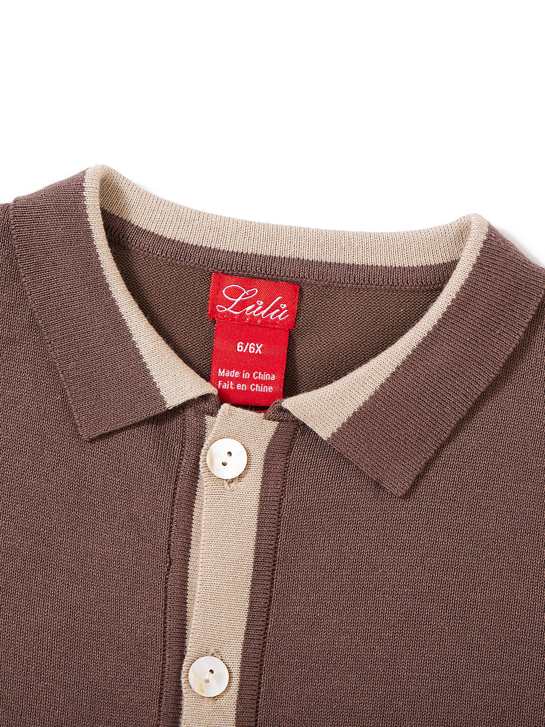 Collar & Placket Combo Sweater - Dk. Earth