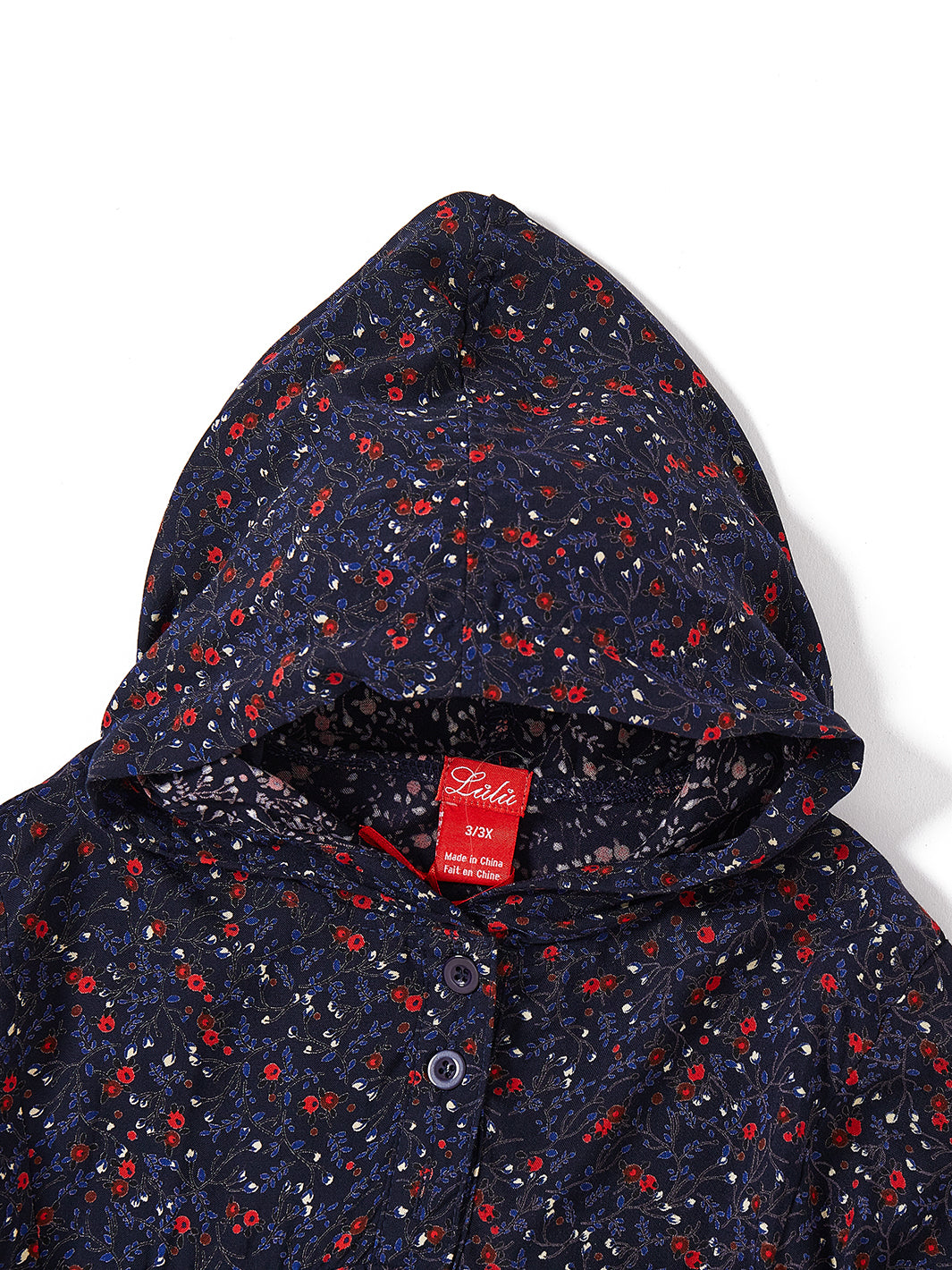 Floral Berry Hooded Top