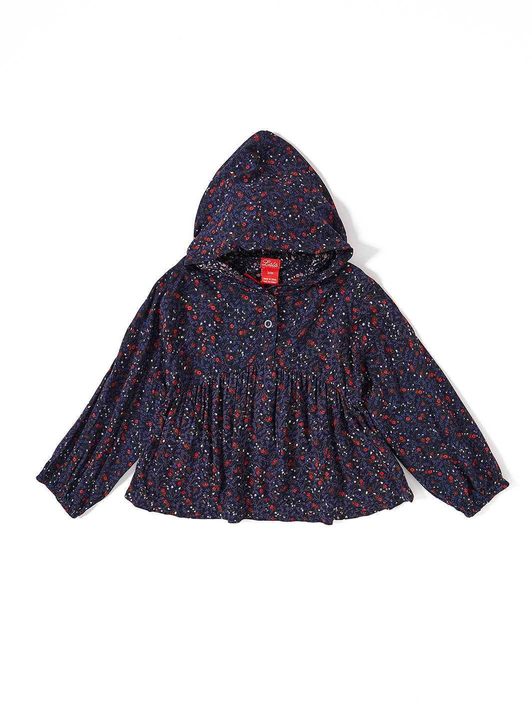 Floral Berry Hooded Top