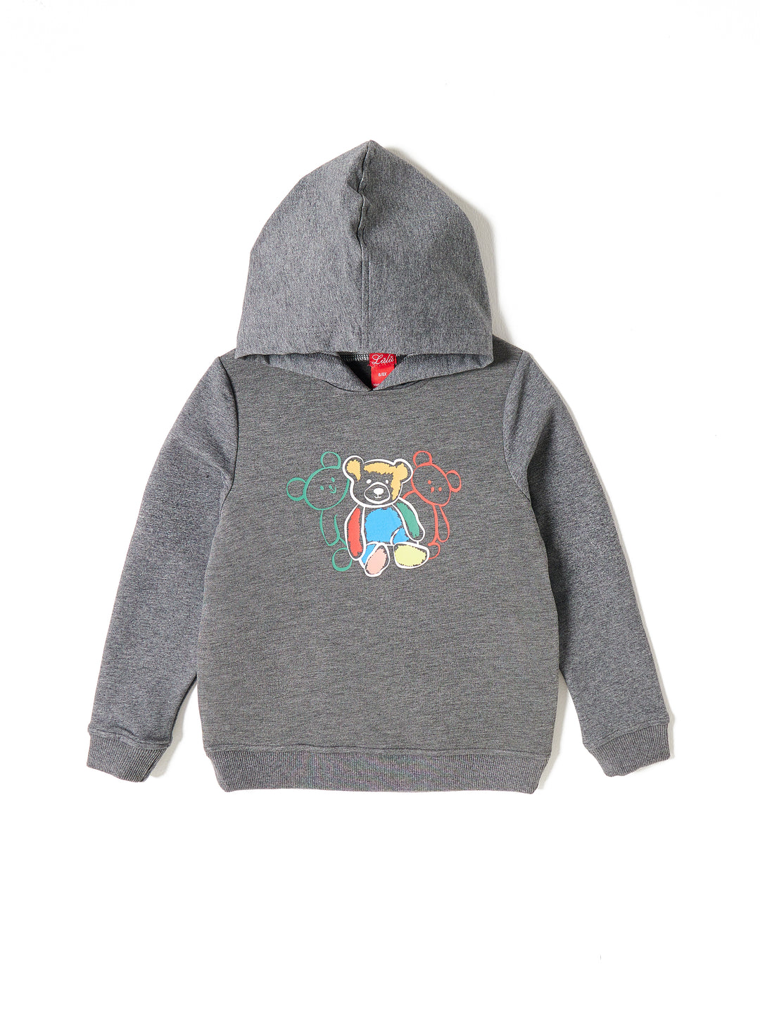 Colorful Bear Print Hooded Top