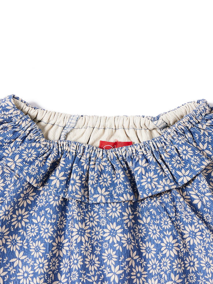Daisy Floral Corduroy Shirt - Blue