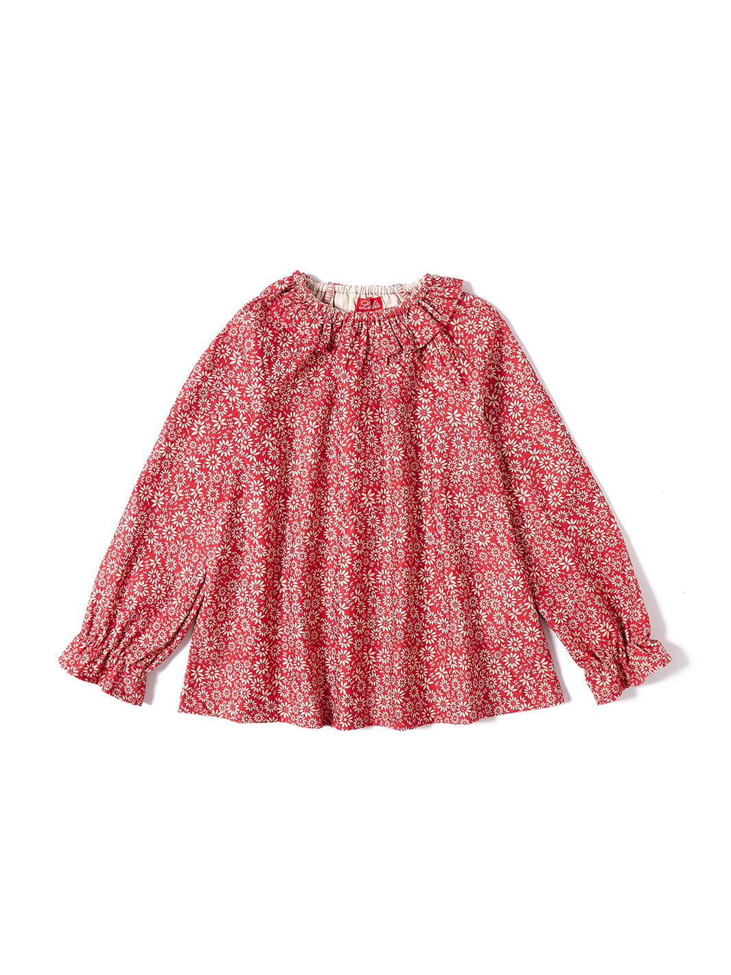 Daisy Floral Corduroy Shirt - Red