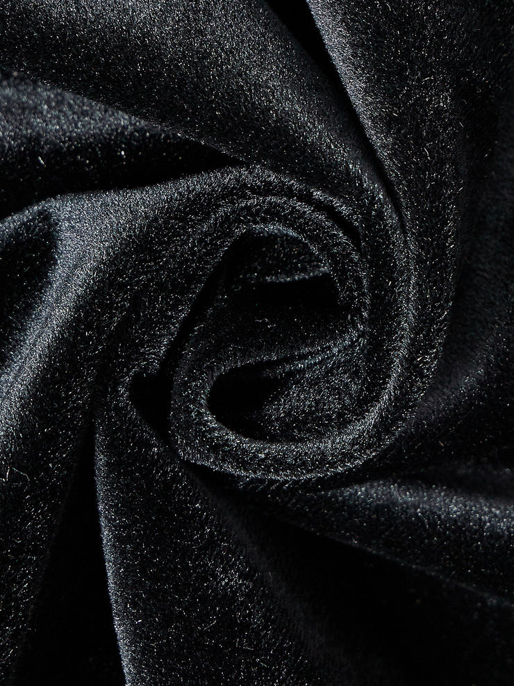 Velour Lace Shirring Bib Dress