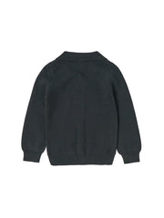 Blazer Bomber Style Sweater - Black