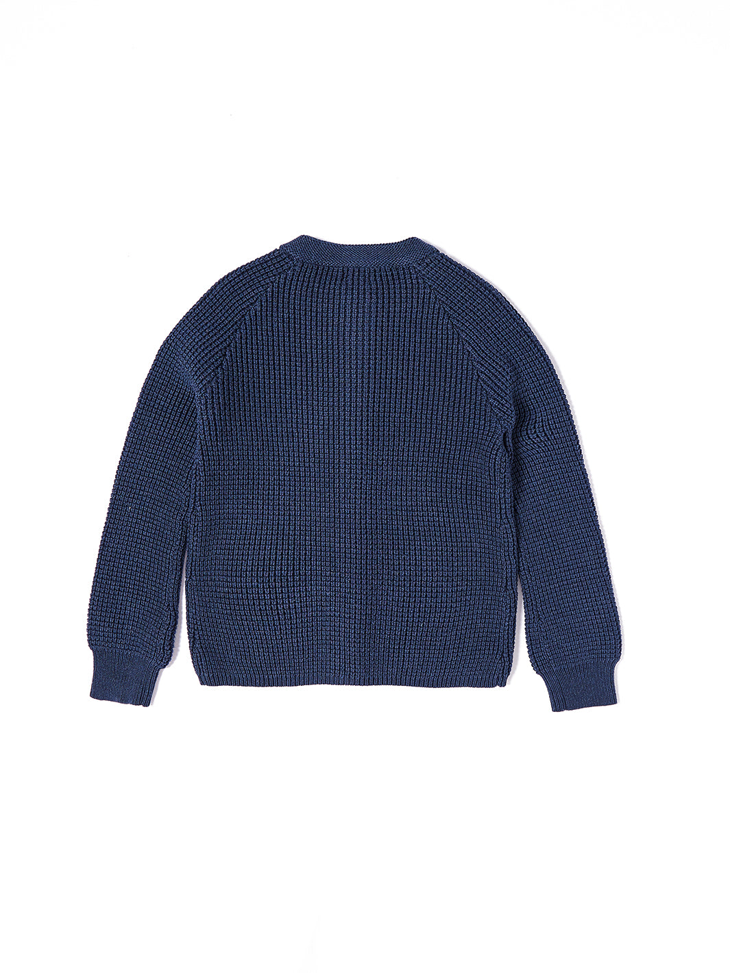 Cardigan Heavy Crochet Sweater - Navy mix