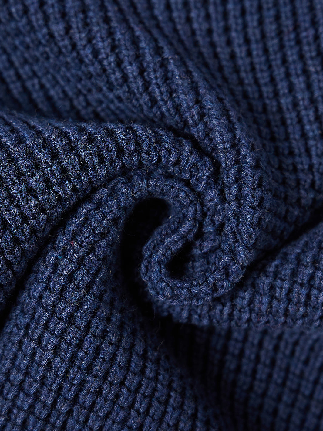 Cardigan Heavy Crochet Sweater - Navy mix