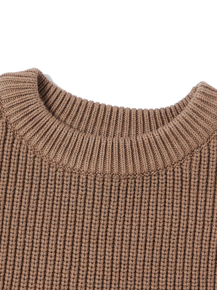 Chunky Knit Sweater - Med. Brown