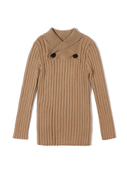 Shawl Collar Sweater - Beige