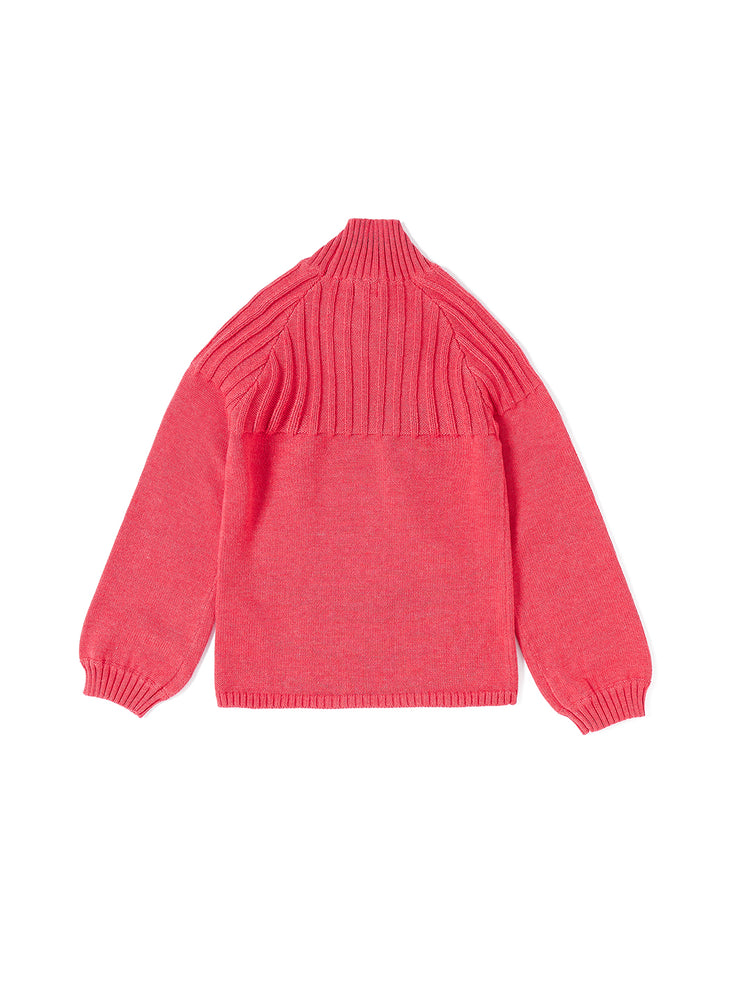 Raised Design Sweater - Dk. Rose