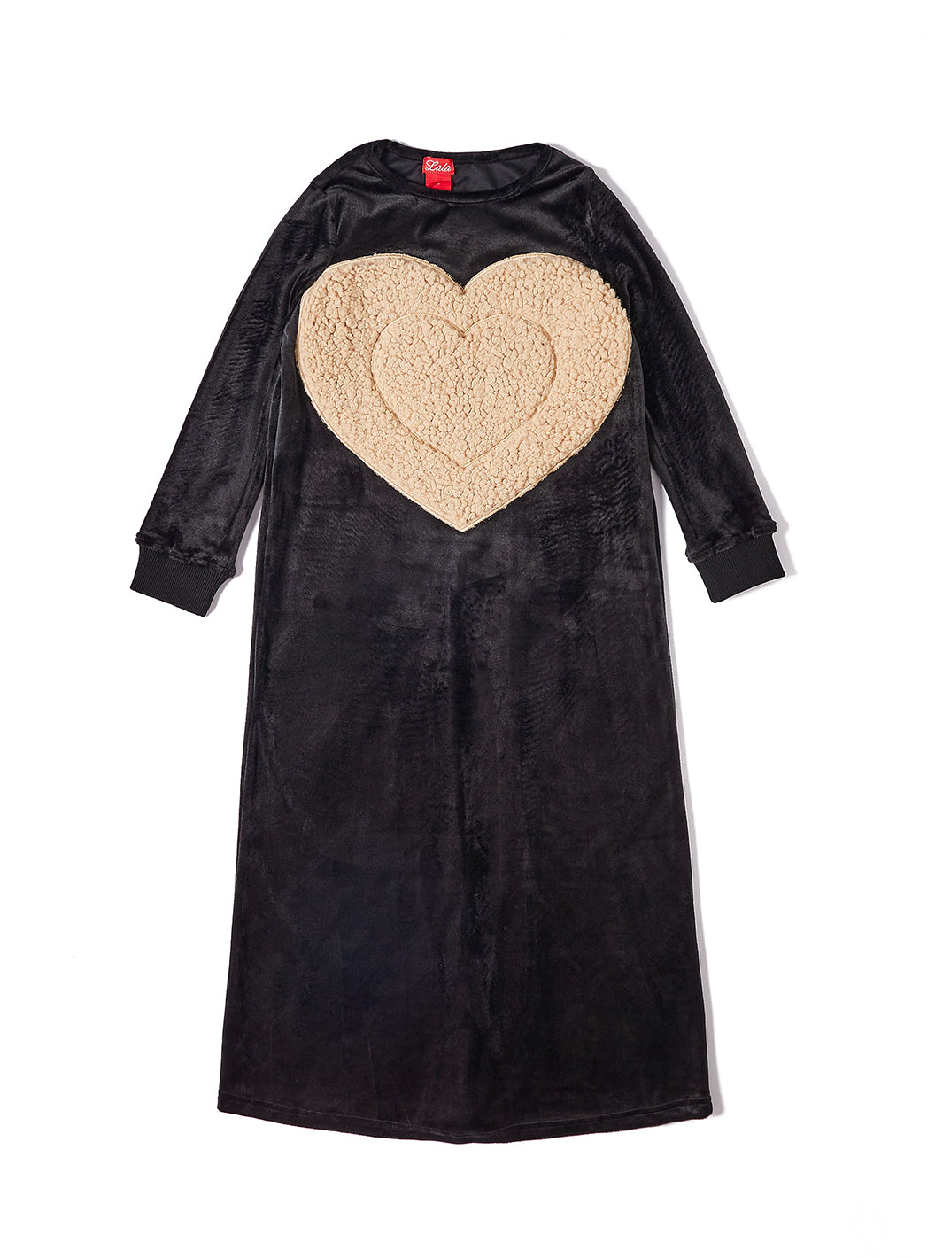 Sherpa Applique Heart Dress