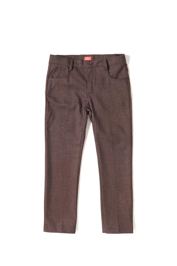 Basic Brushed Long Pants - Brown