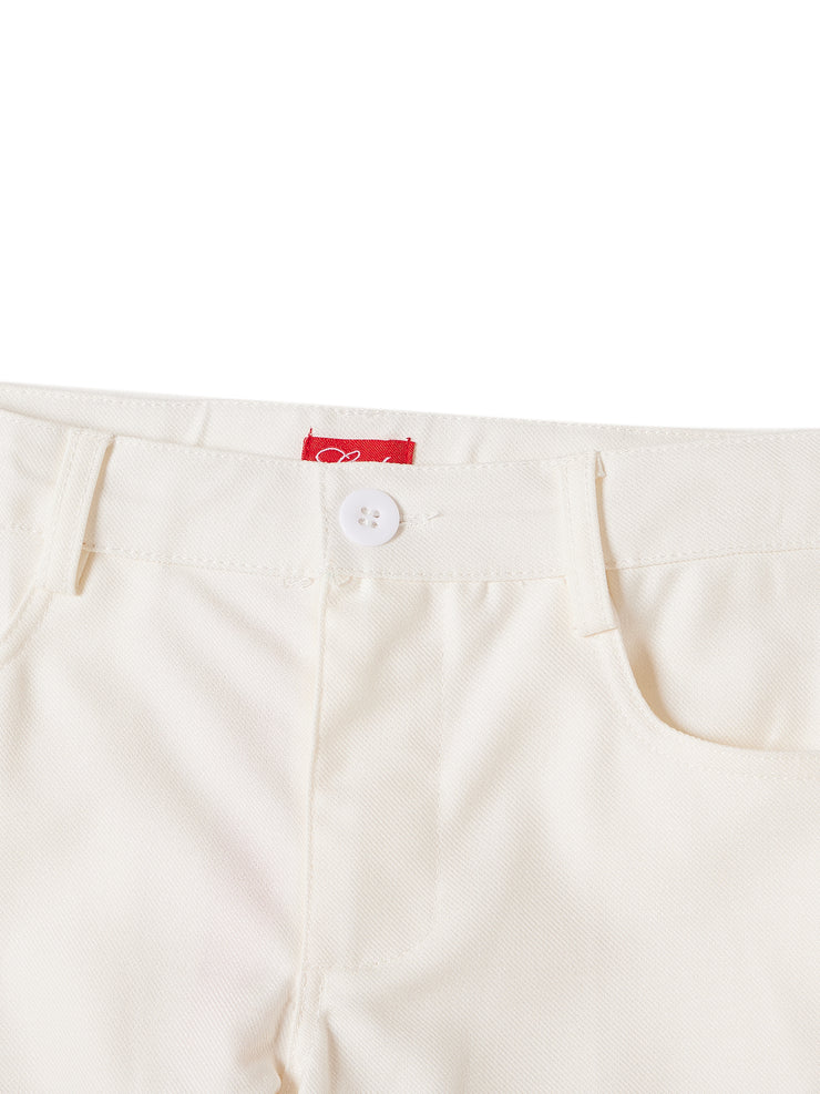 Basic Brushed Long Pants - Off White