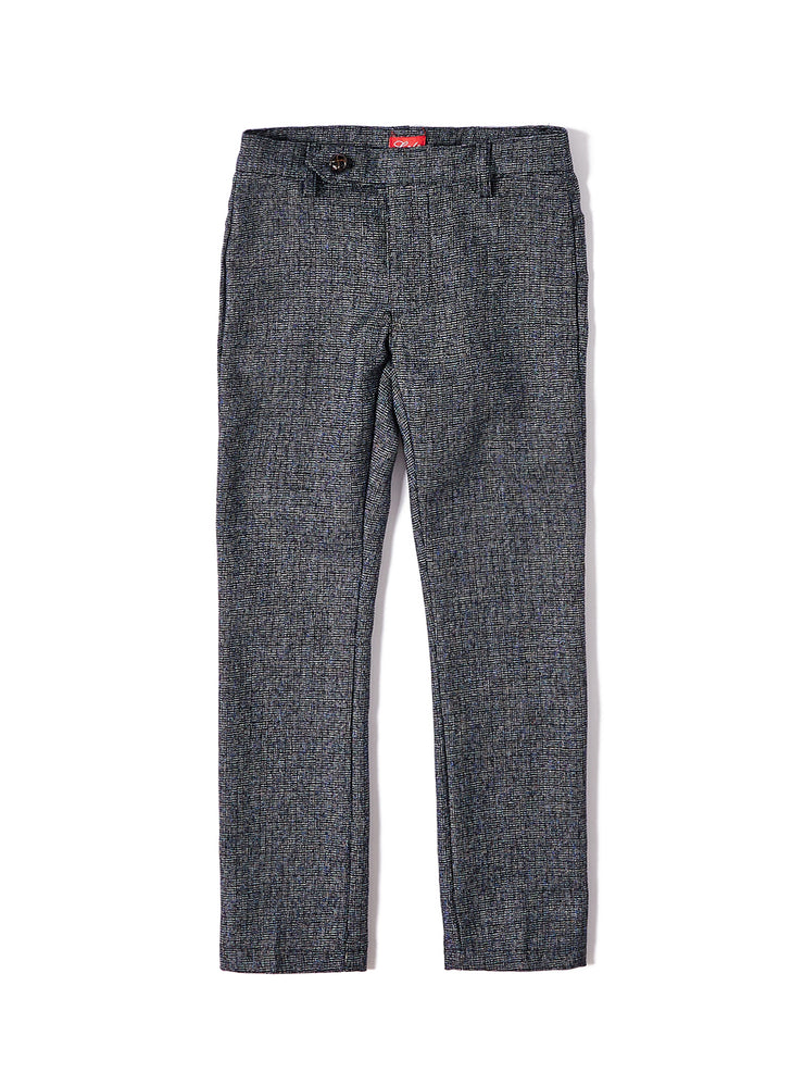 Brushed Tweed Long Pants - Navy