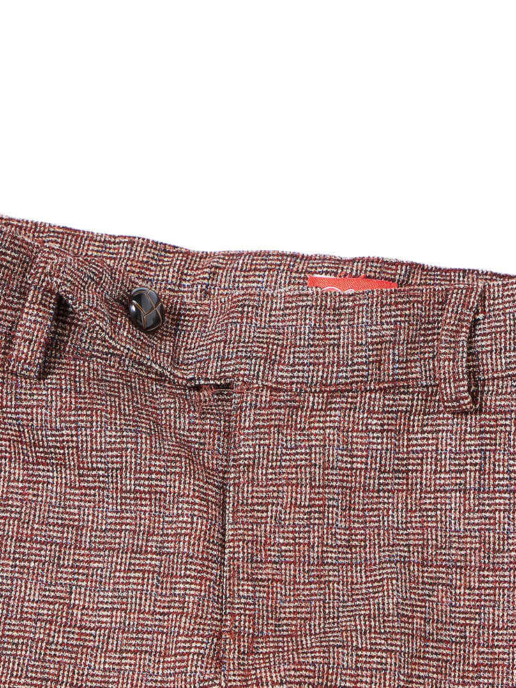 Brushed Tweed Long Pants - Rust