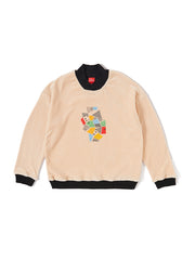 Shapes Print Velour Top