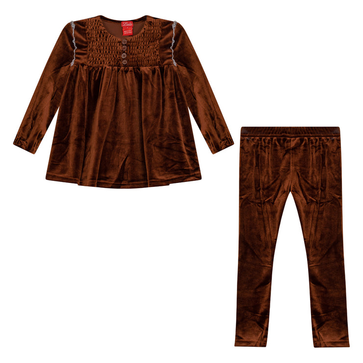 Velour Shirring 2 Pc. Robe