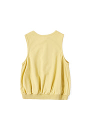 Buttons Vest - Pale Yellow
