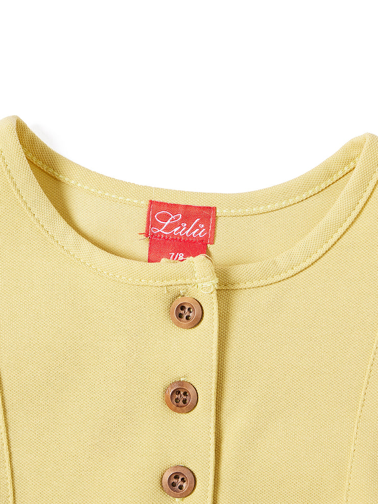 Buttons Vest - Pale Yellow