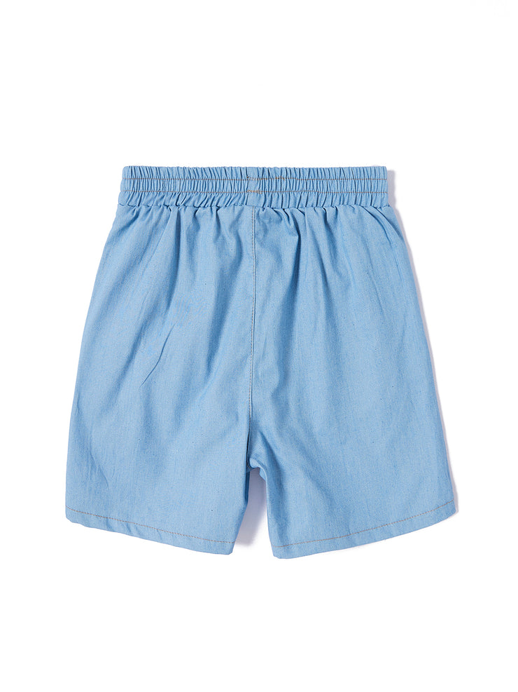 Contrasting Stitching Shorts