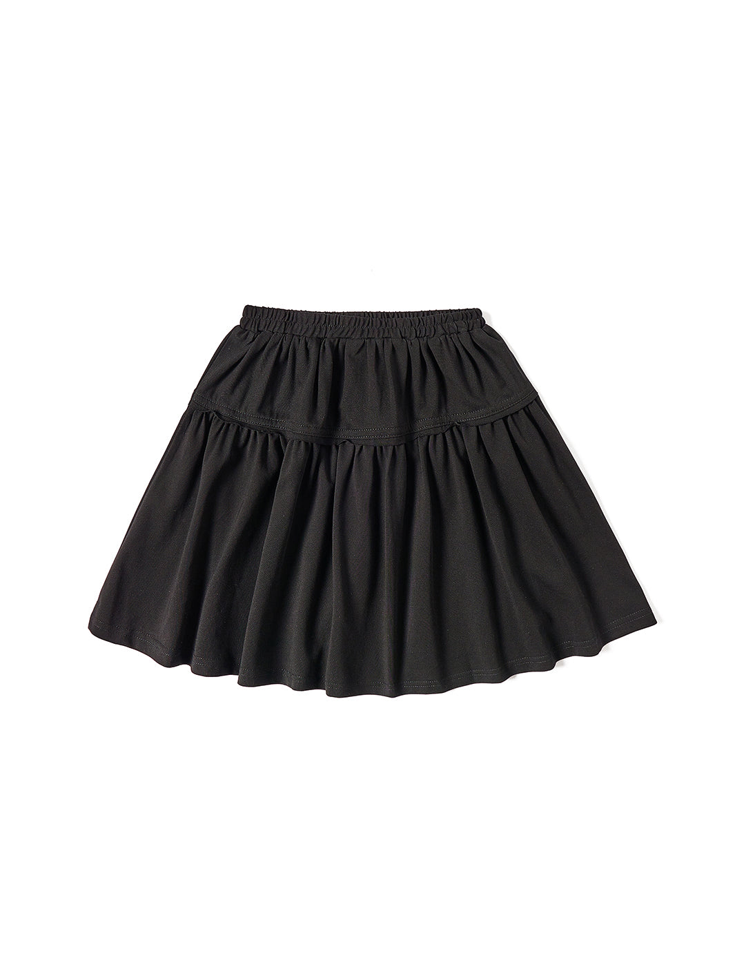 Yoke Gathered Combo Skirt Black Lulu Kids Clothing