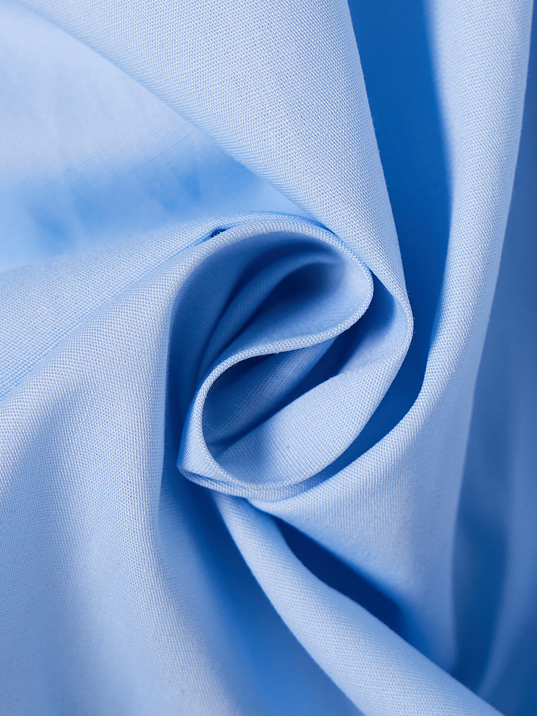 Collar Gathered Dress - Sky Blue