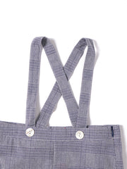 Baby Plaid Overall - Blue/White
