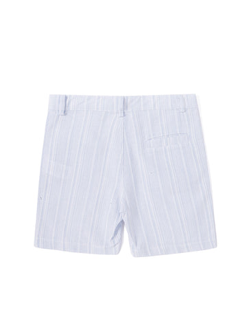 Short Stripe Pants - Lt. Blue/ White