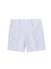 Short Stripe Pants - Lt. Blue/ White