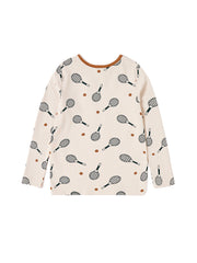 All Over Tennis Print Long Sleeve T-shirt