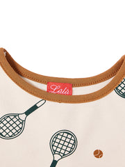All Over Tennis Print Long Sleeve T-shirt