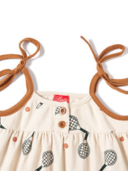 Baby All Over Tennis Print Top
