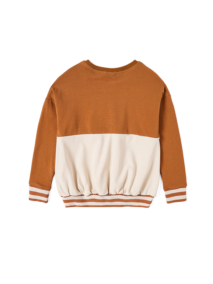 Tennis Club Print Top - Camel