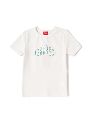 Camiseta de manga corta Stripe Bike - Blanco Combo Verde