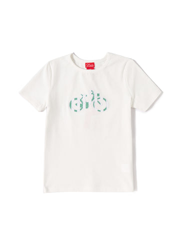 Camiseta de manga corta Stripe Bike - Blanco Combo Verde