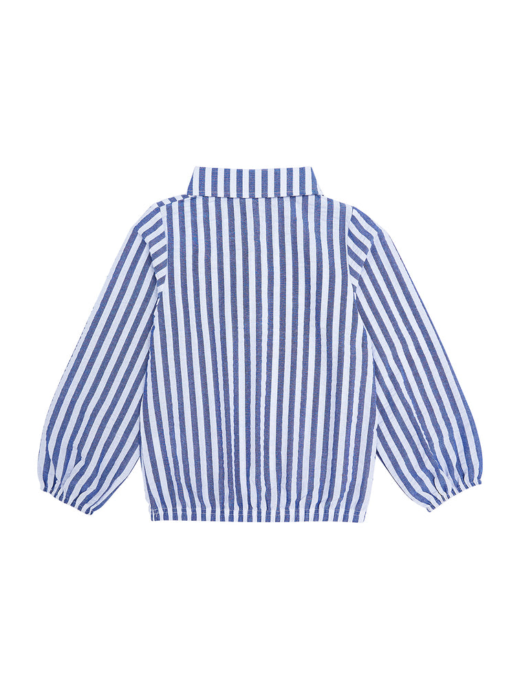 Striped Shirt - White/Royal Blue