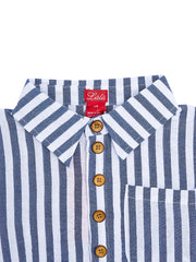 Striped Shirt - White/Royal Blue