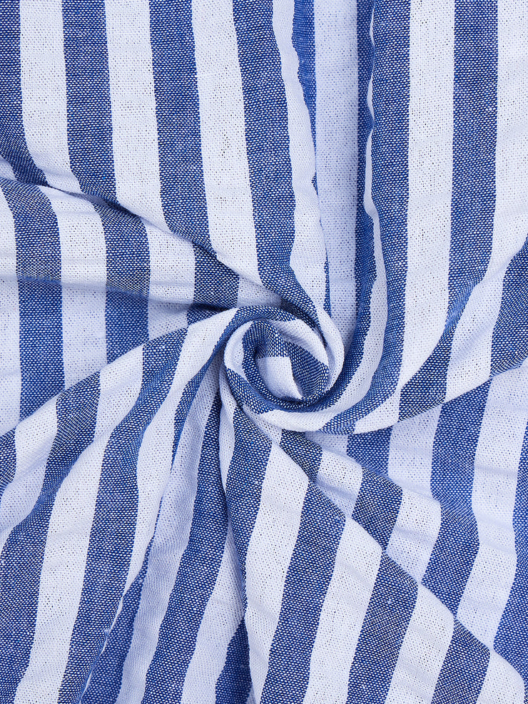 Striped Shirt - White/Royal Blue