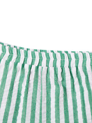 Short Striped Pants - White/Green