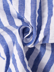 Short Striped Pants - White/Royal Blue