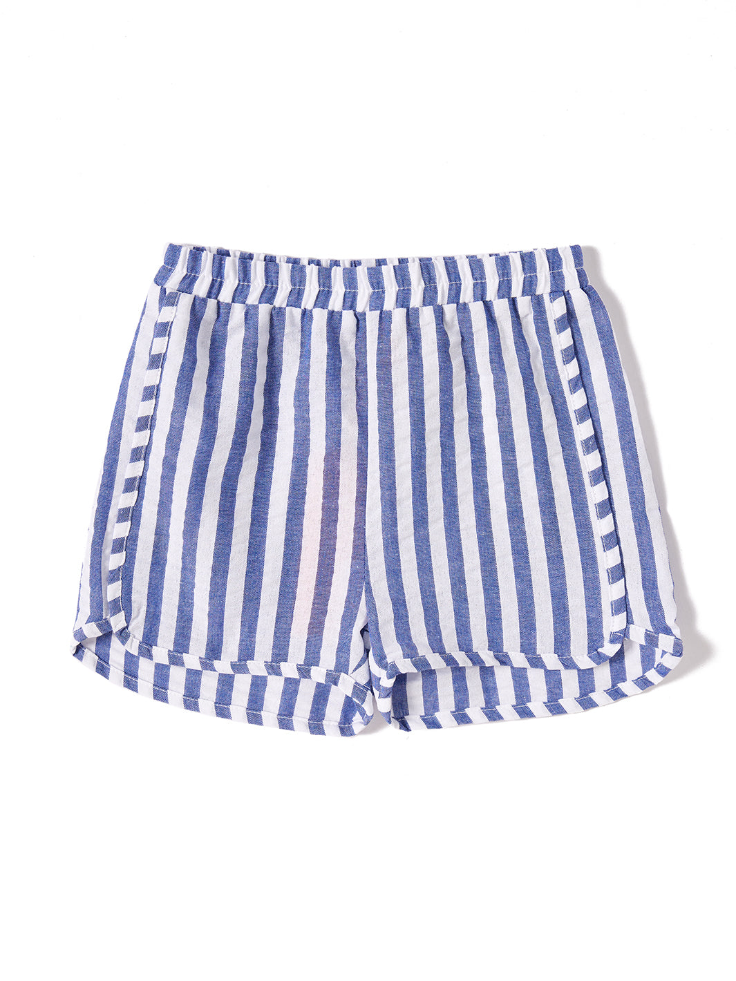 Short Striped Pants - White/Royal Blue