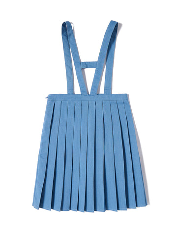 Denim Pleated Jumper - Lt. Blue